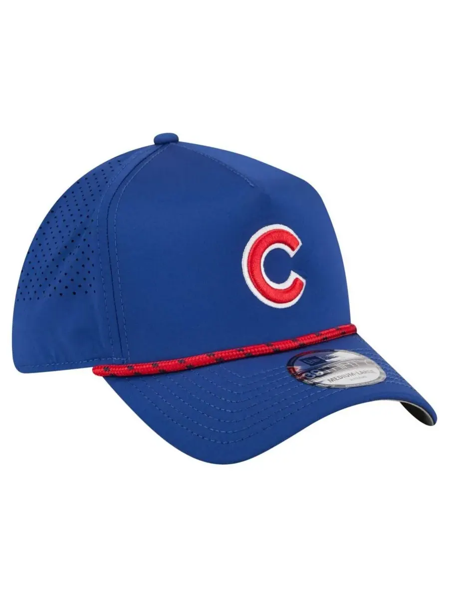 Мужская бейсболка Royal Chicago Cubs 39THIRTY A-Frame Perforated Flex Hat New Era — изображение 2 из 4, королевский