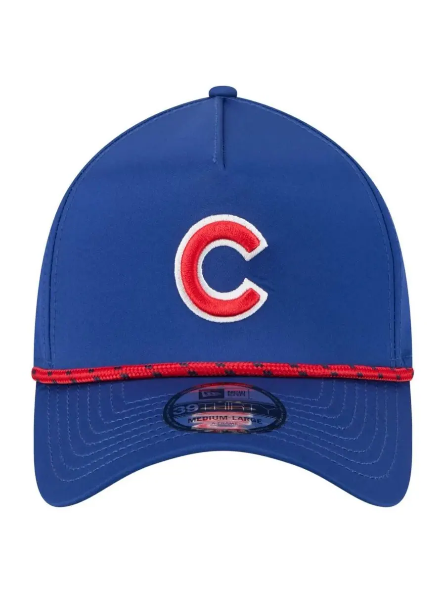 Мужская бейсболка Royal Chicago Cubs 39THIRTY A-Frame Perforated Flex Hat New Era — изображение 3 из 4, королевский