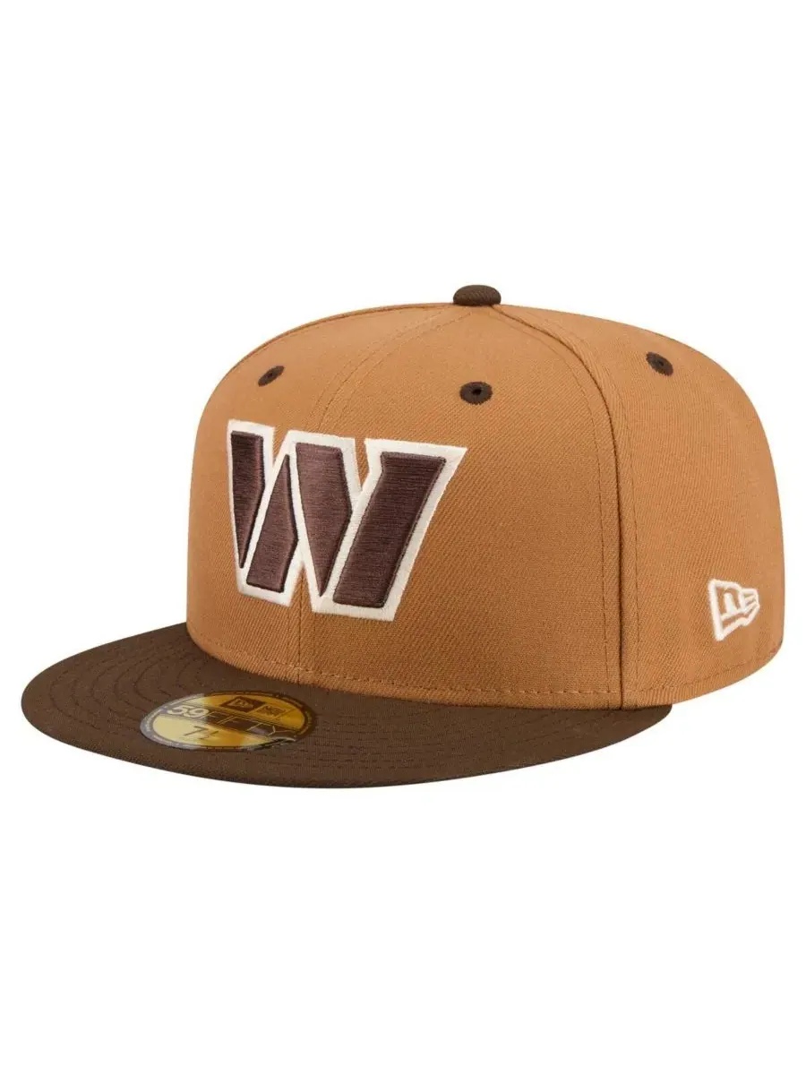 Мужская кепка Washington Commanders 59FIFTY, светло-коричневая/темно-коричневая, двухцветная — изображение 1 из 4
