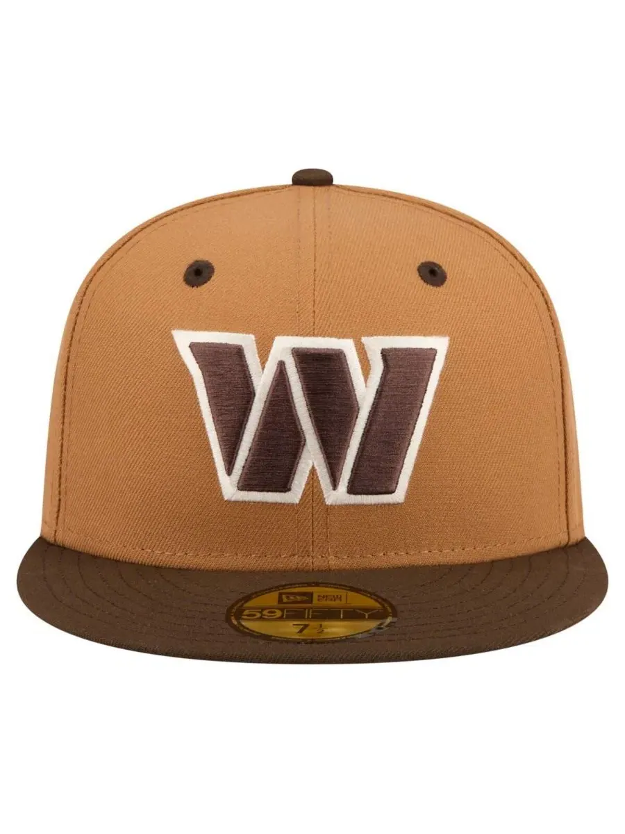 Мужская кепка Washington Commanders 59FIFTY, светло-коричневая/темно-коричневая, двухцветная — изображение 2 из 4
