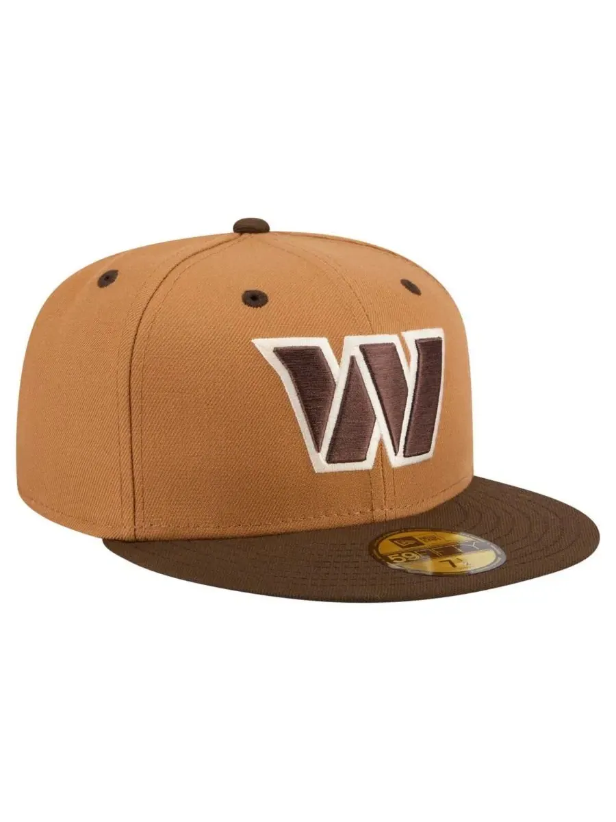 Мужская кепка Washington Commanders 59FIFTY, светло-коричневая/темно-коричневая, двухцветная — изображение 3 из 4