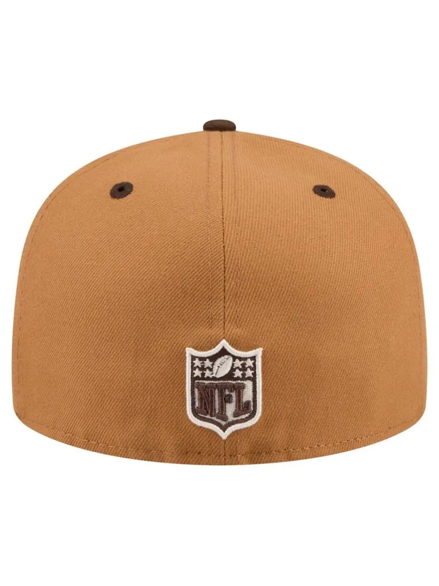 Мужская кепка Washington Commanders 59FIFTY, светло-коричневая/темно-коричневая, двухцветная — изображение 4 из 4