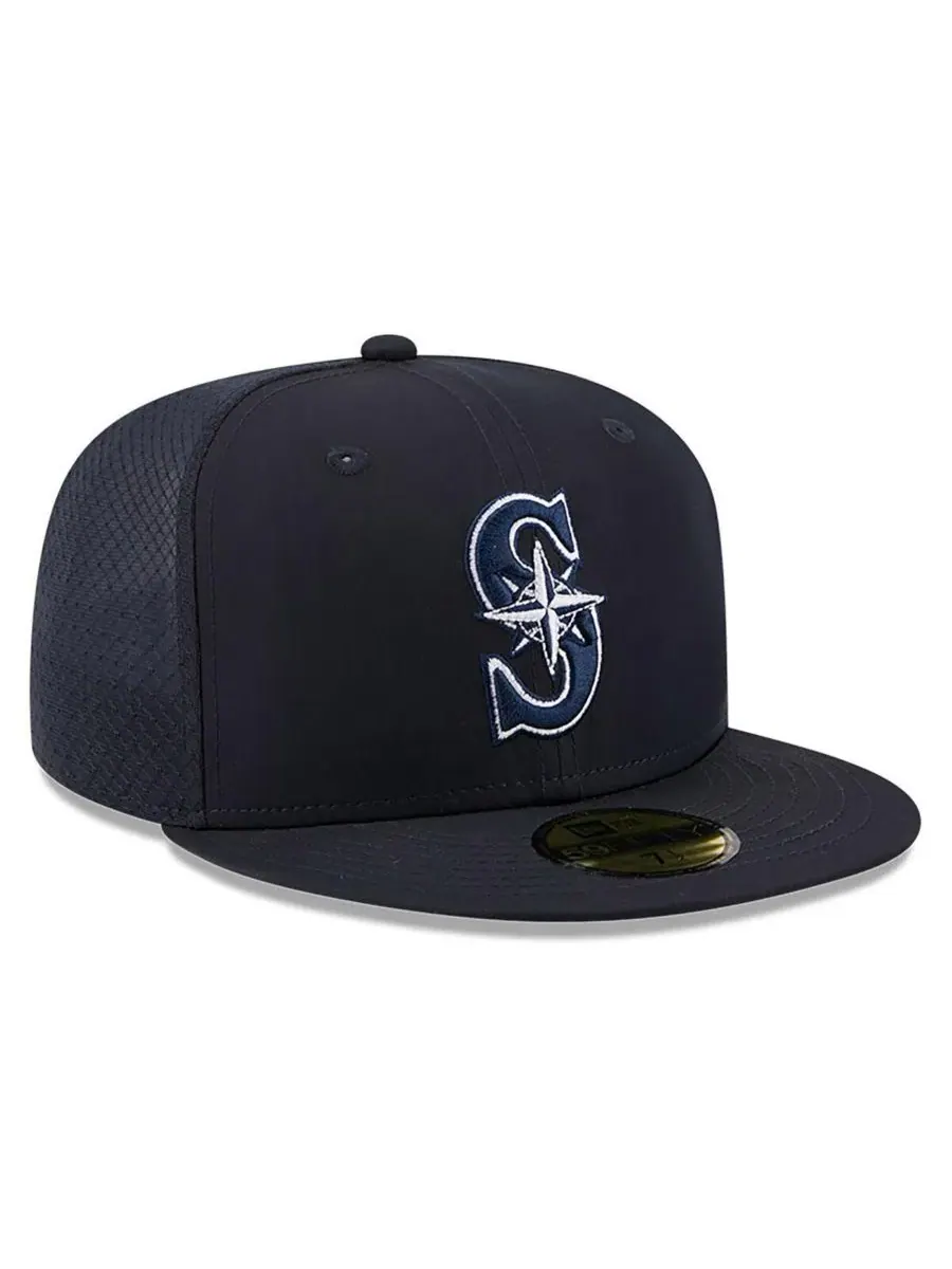 Бейсболка New Era Seattle Mariners 2026 Batting Practice 59FIFTY — изображение 3 из 5, темно-синий