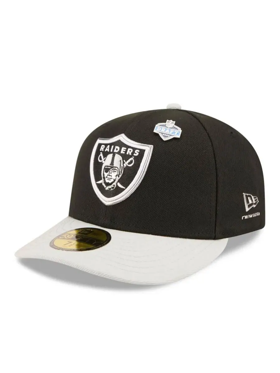 Кепка New Era 59FIFTY с козырьком, модель 2026 NFL Draft — изображение 1 из 5, черный серебристый