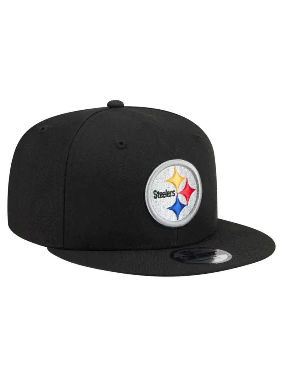 Кепка-снапбек с вышитым логотипом Pittsburgh Steelers 9FIFTY New Era — изображение 4 из 5, черный