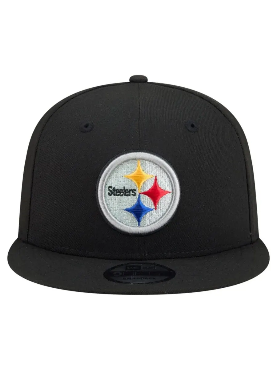 Кепка-снапбек с вышитым логотипом Pittsburgh Steelers 9FIFTY New Era — изображение 5 из 5, черный