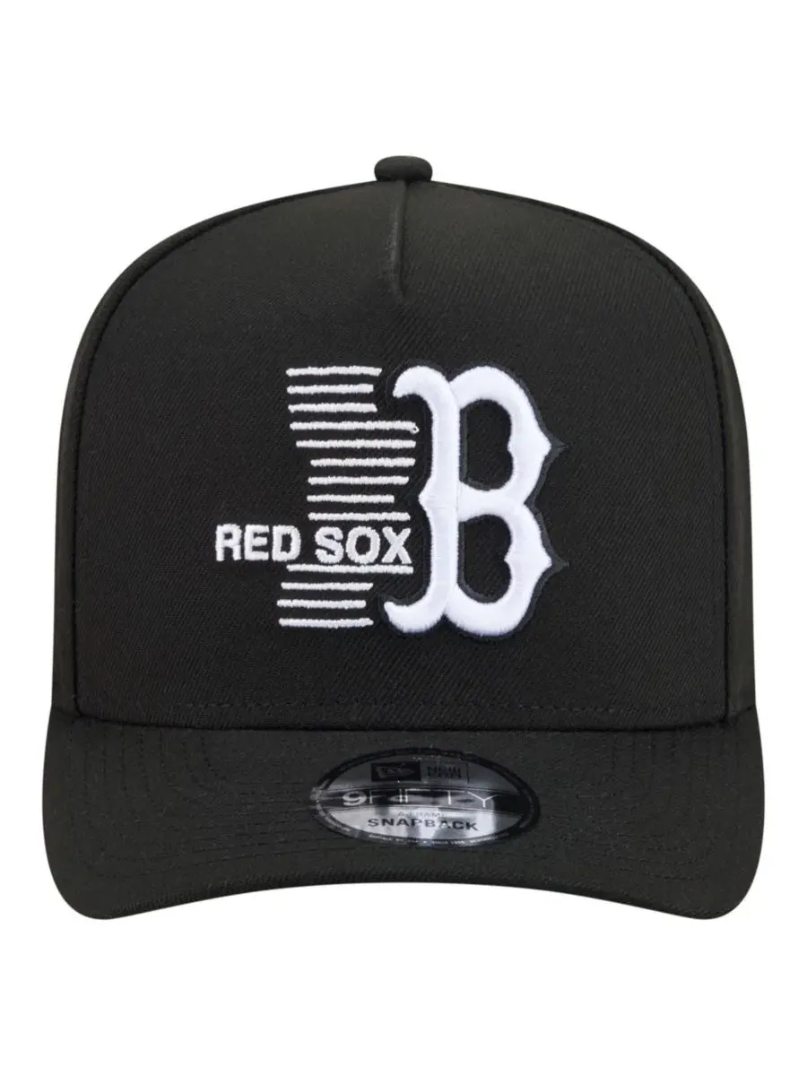 Кепка-снэпбек с высокой тульей и принтом Boston Red Sox New Era — изображение 2 из 6, черный