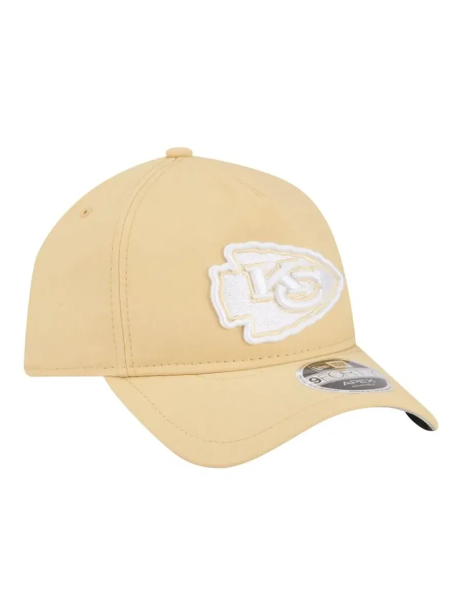 Бейсболка с вышитым логотипом Kansas City Chiefs New Era — изображение 3 из 5, бежевый