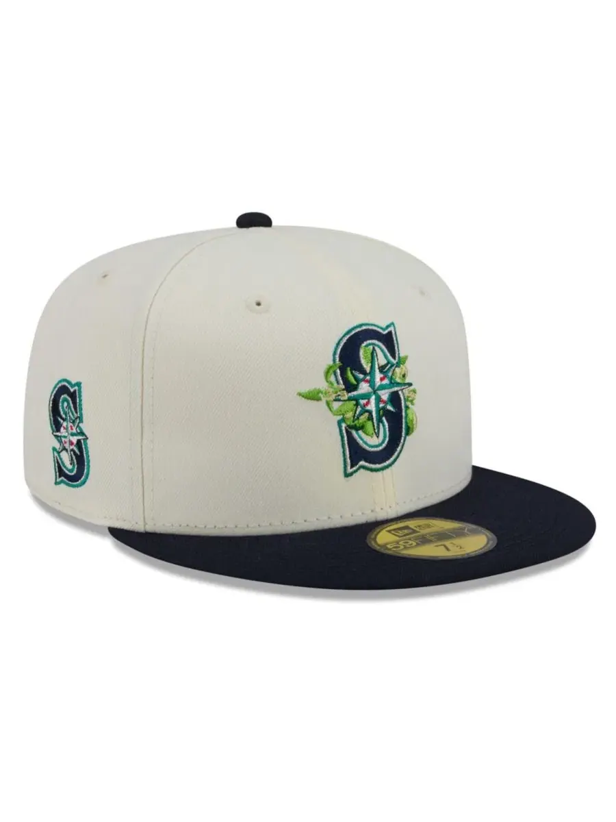 Кепка с вышивкой Blossom 59FIFTY New Era — изображение 1 из 7, белый темно-синий