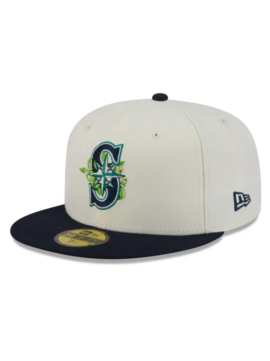 Кепка с вышивкой Blossom 59FIFTY New Era — изображение 3 из 7, белый темно-синий