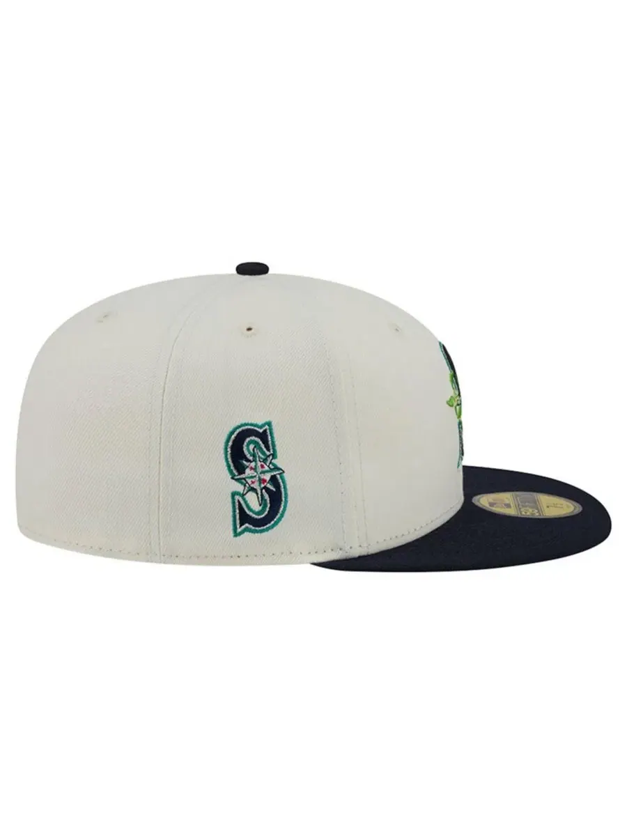 Кепка с вышивкой Blossom 59FIFTY New Era — изображение 6 из 7, белый темно-синий