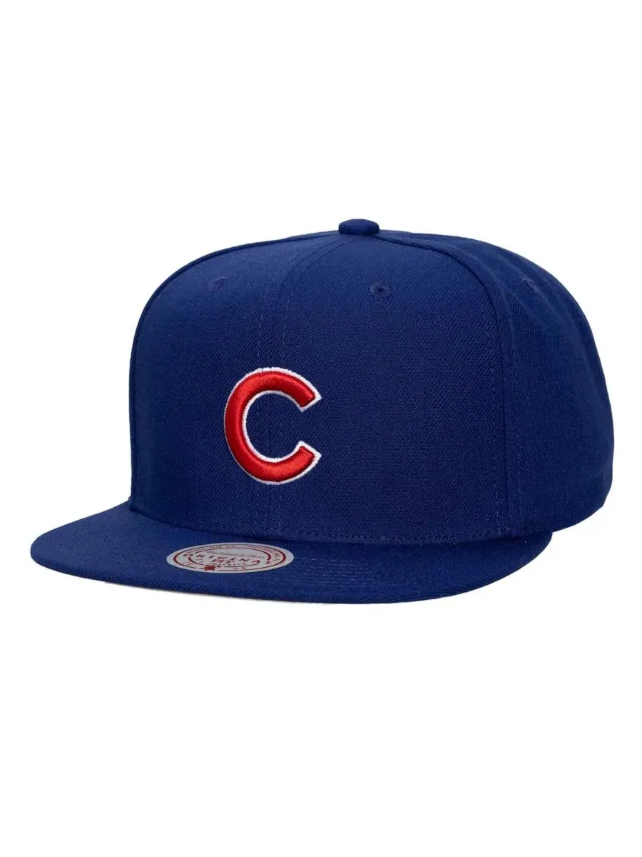 Кепка-снапбек с вышивкой Chicago Cubs Mitchell & Ness — изображение 1 из 3, королевский