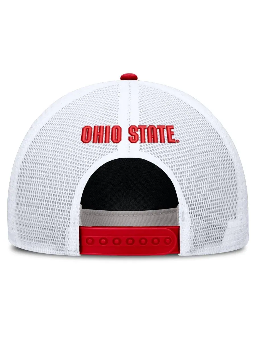 Кепка-тракер с принтом Ohio State Buckeyes 2026 On-Field Gameday Rope Trucker Nike — изображение 4 из 4, белый
