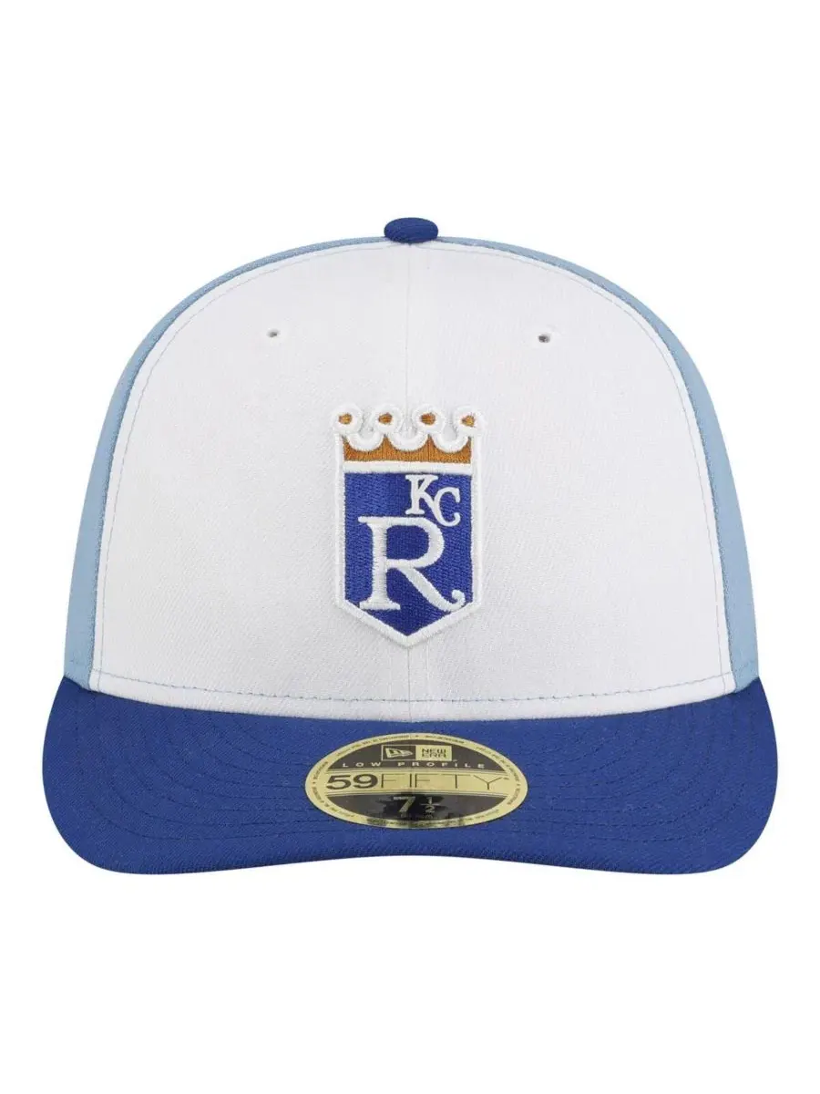 Бейсболка с вышитым логотипом Kansas City Royals New Era — изображение 2 из 4, белый синий