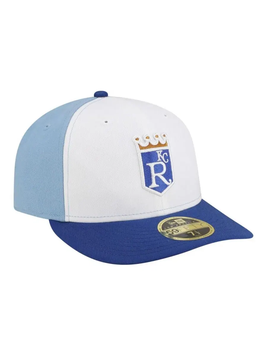 Бейсболка с вышитым логотипом Kansas City Royals New Era — изображение 3 из 4, белый синий