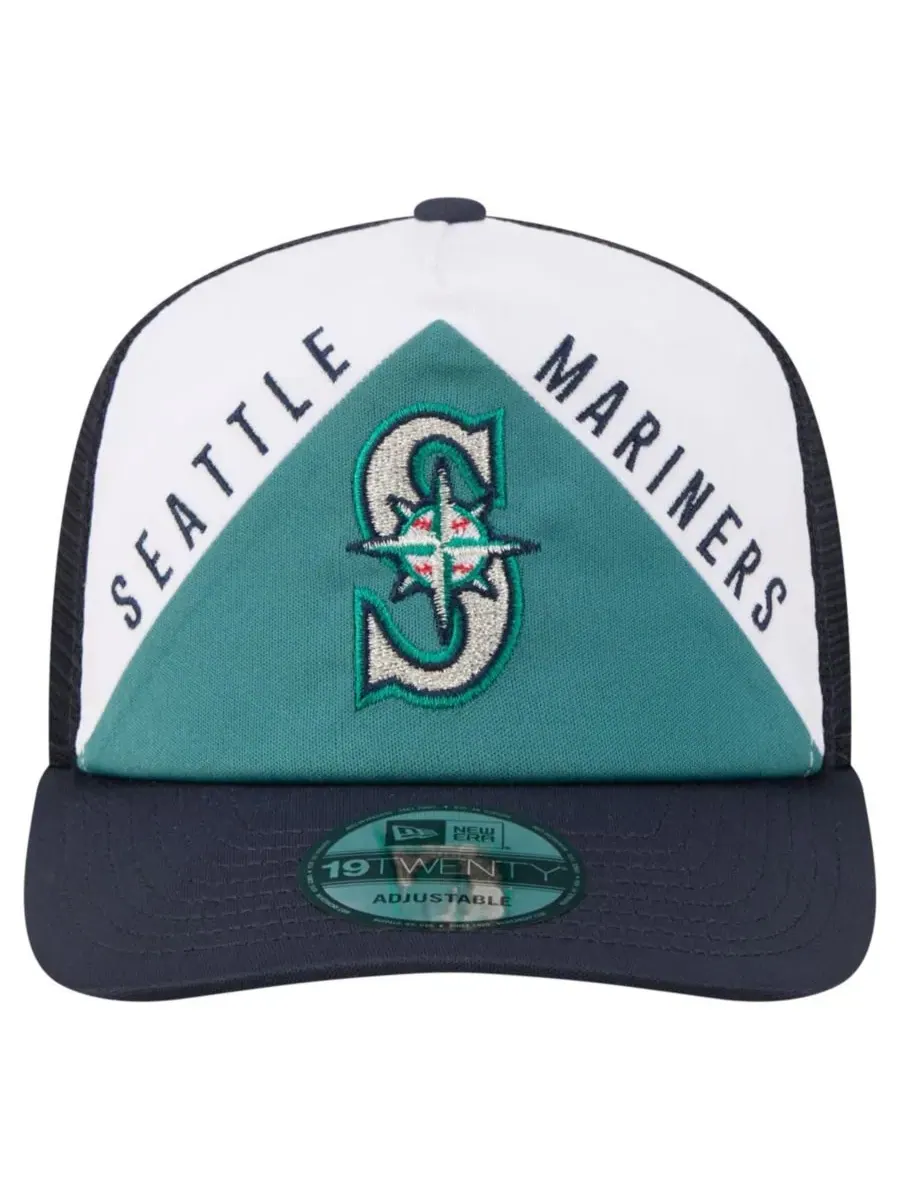 Бейсболка-тракер с вышивкой New Era, White Navy, Seattle Mariners Retro Cut 19TWENTY — изображение 2 из 5, белый темно-синий