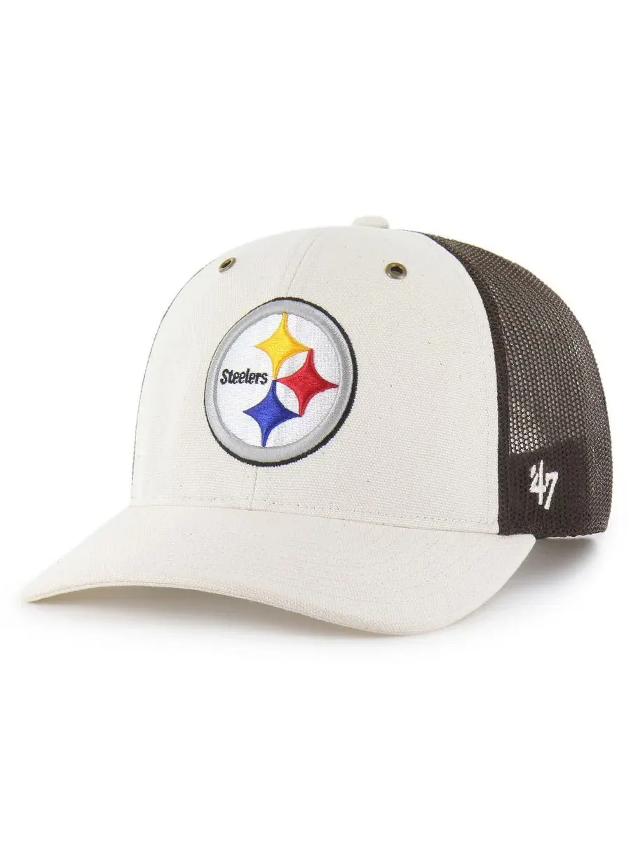 Кепка-тракер с вышивкой Pittsburgh Steelers, модель Undyed '47 Brand — изображение 1 из 4, прозрачный