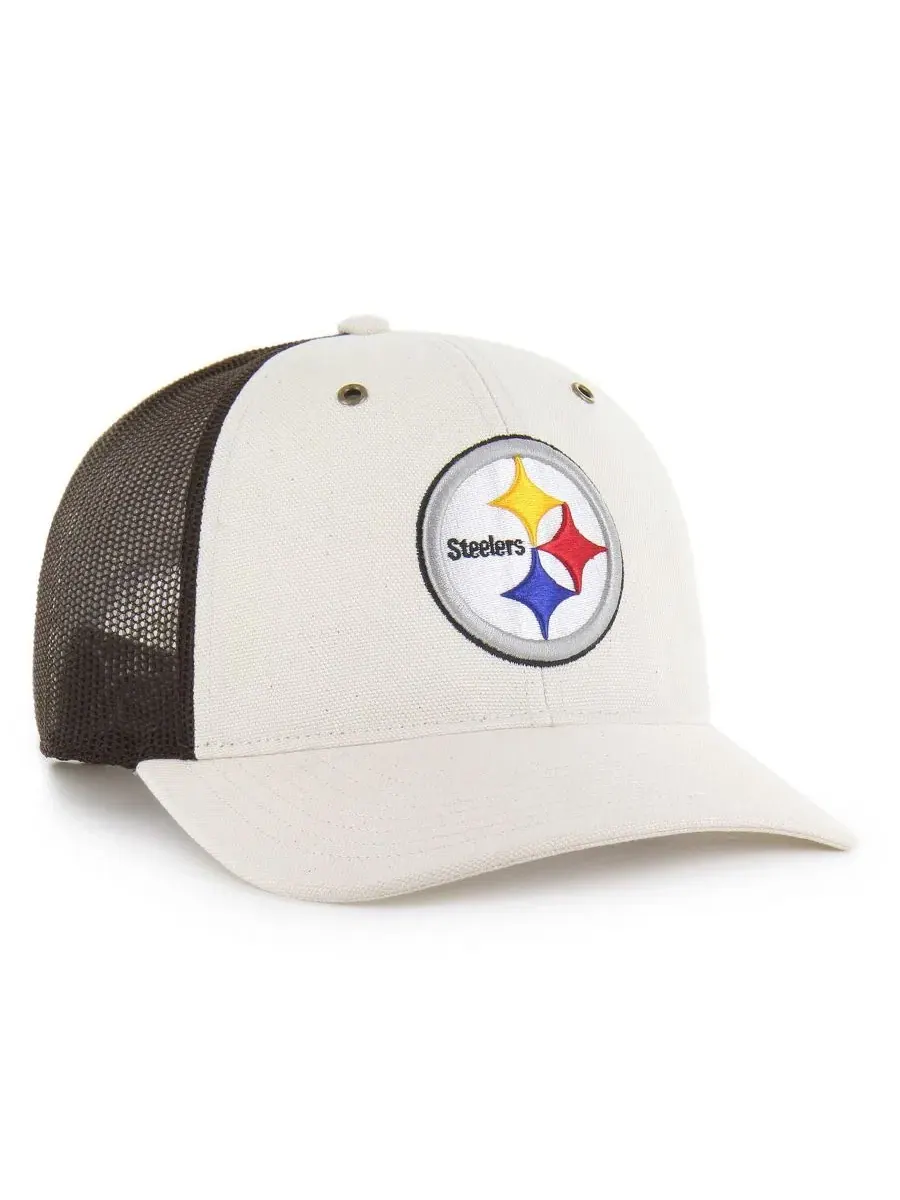 Кепка-тракер с вышивкой Pittsburgh Steelers, модель Undyed '47 Brand — изображение 2 из 4, прозрачный