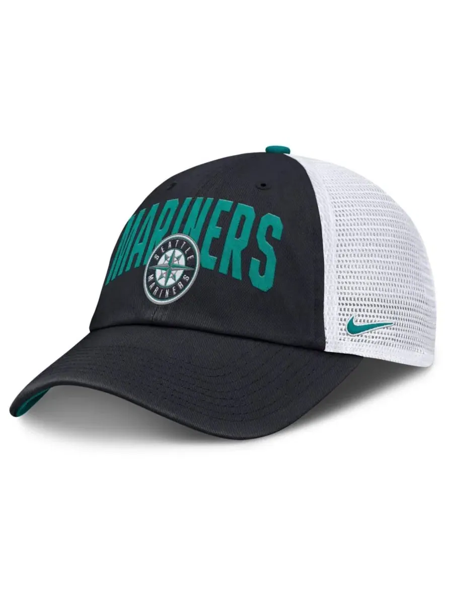 Кепка-тракер с вышивкой Seattle Mariners, модель Primetime Club Nike — изображение 1 из 5, темно-синий белый