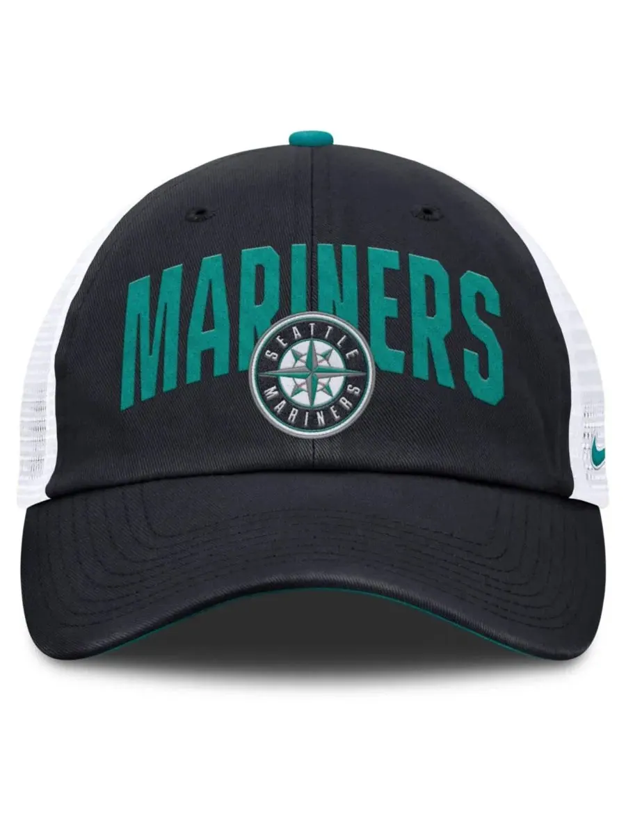 Кепка-тракер с вышивкой Seattle Mariners, модель Primetime Club Nike — изображение 2 из 5, темно-синий белый
