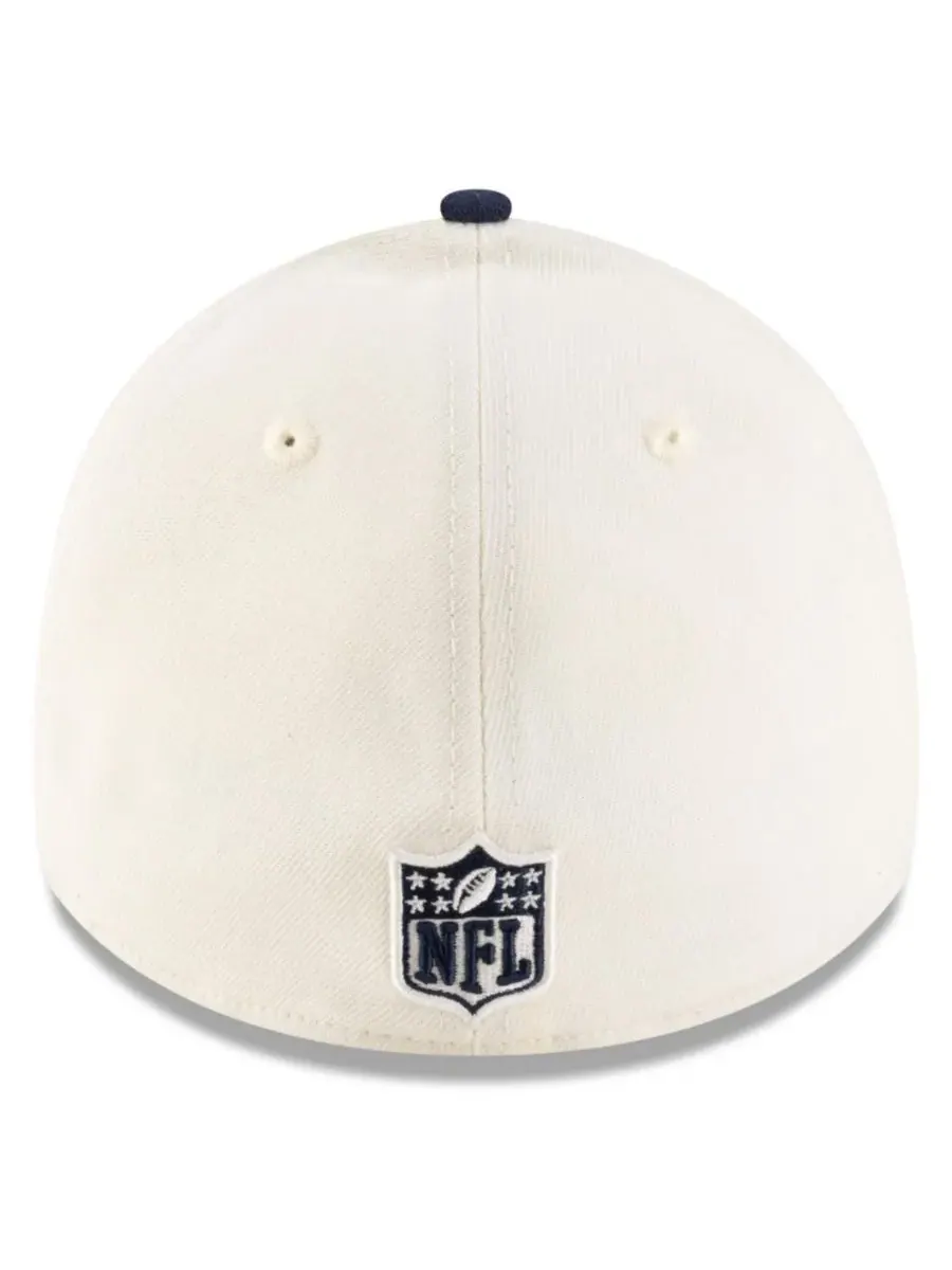 New Era Мужская кепка Tennessee Titans 39THIRTY Flex, кремово-синего цвета, с символикой драфта НФЛ — изображение 3 из 5