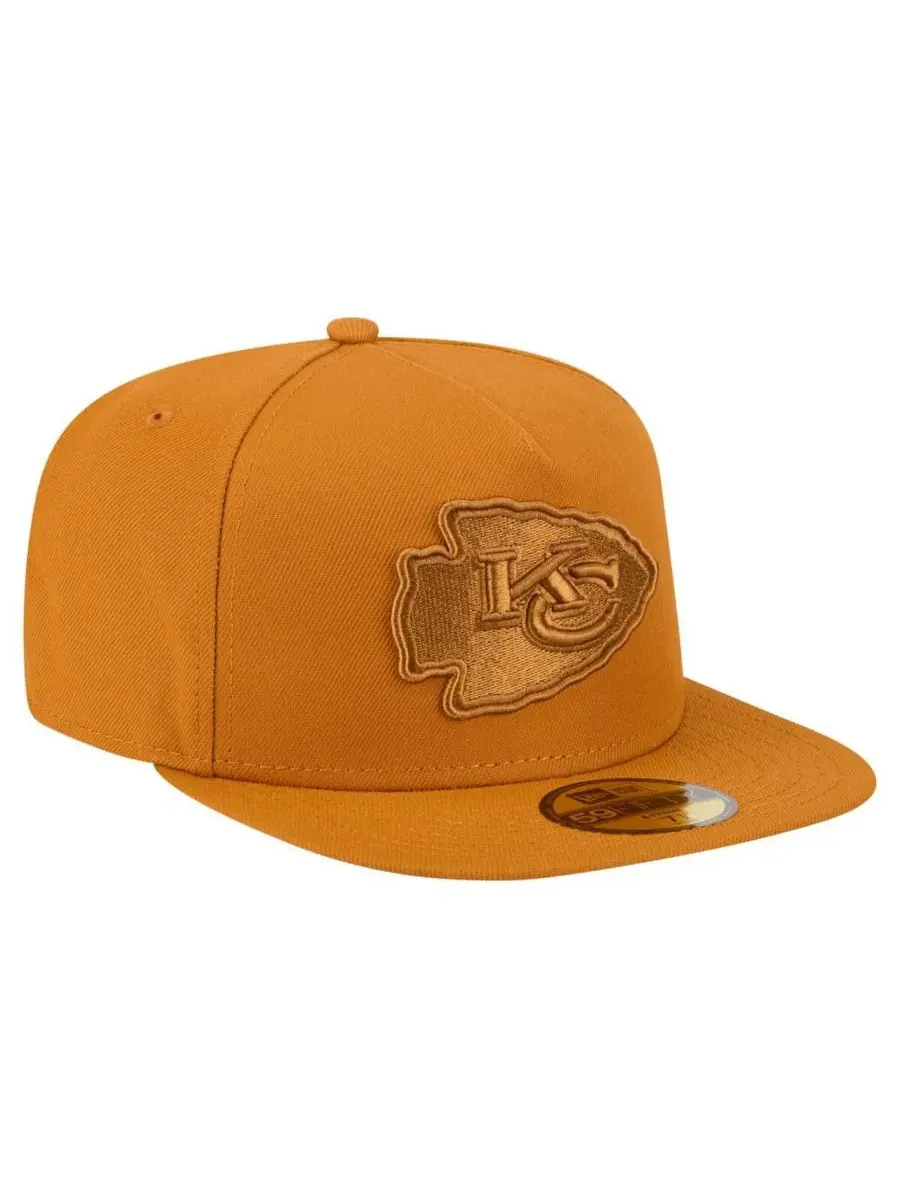 New Era Мужская коричневая бейсболка Kansas City Chiefs Color Pack A-Frame 59FIFTY Fitted Hat — изображение 4 из 5