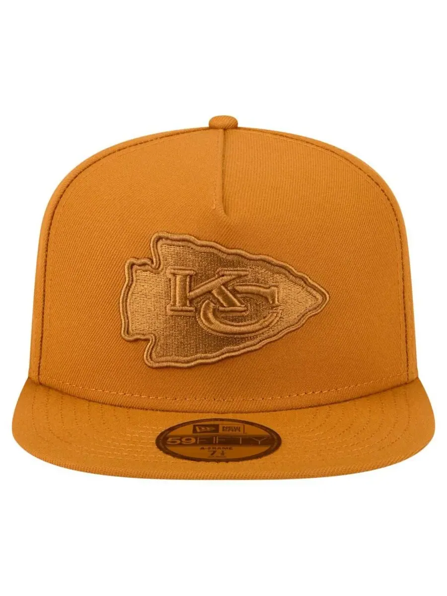 New Era Мужская коричневая бейсболка Kansas City Chiefs Color Pack A-Frame 59FIFTY Fitted Hat — изображение 5 из 5