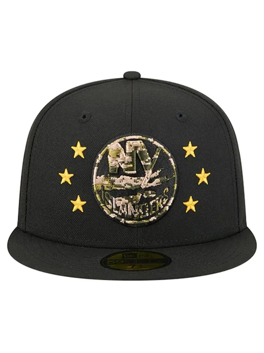 New Era Мужская черная бейсболка New York Islanders Military Appreciation Digital Camo Stars — изображение 2 из 4, черный