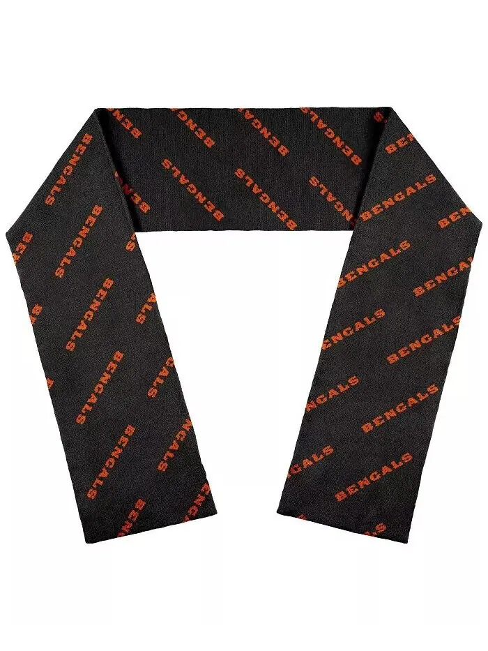 Женский шарф с надписью Cincinnati Bengals Team Wear By Erin Andrews — изображение 1 из 1, черный