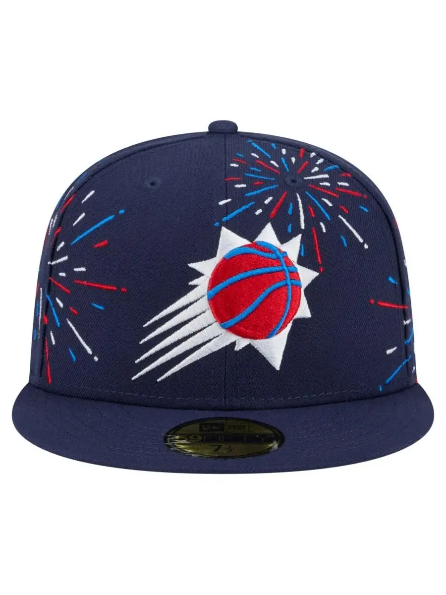 New Era Мужская темно-синяя бейсболка Phoenix Suns Americana Fireworks 59FIFTY — изображение 2 из 4, темно-синий