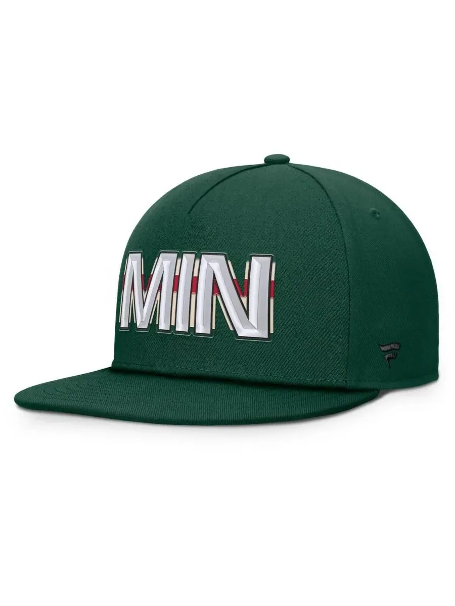 Fanatics Мужская зеленая бейсболка Minnesota Wild Authentic Pro Rink Team Code с — изображение 3 из 4, зеленый