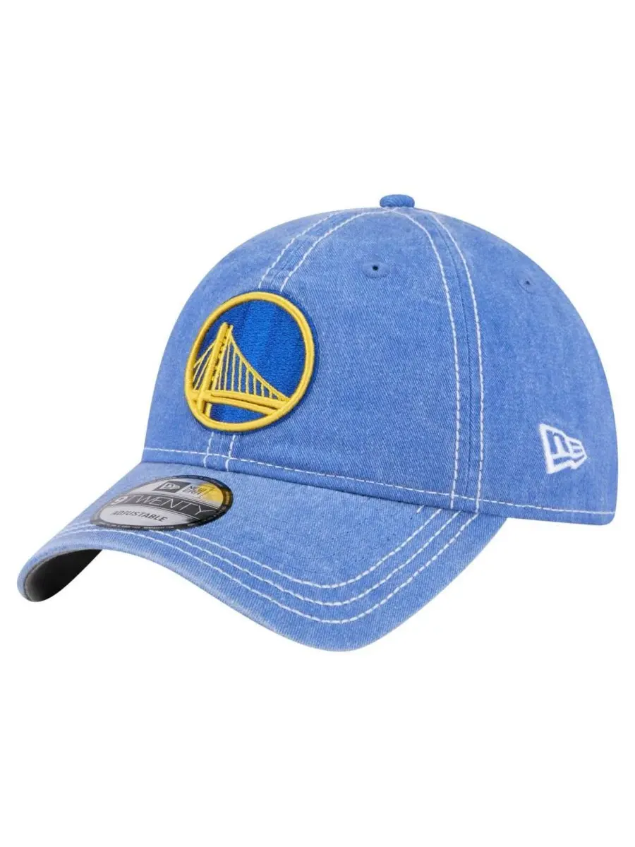 New Era Мужская регулируемая кепка Royal Golden State Warriors, окрашенная пигментами, размер — изображение 1 из 5