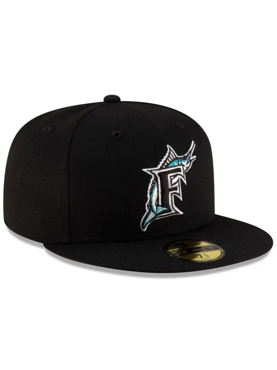 Бейсболка New Era Florida Marlins 59FIFTY — изображение 3 из 5, черный