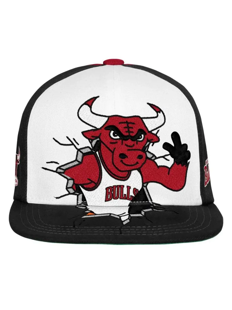 Кепка-снапбек с эмблемой талисмана Chicago Bulls Mitchell & Ness — изображение 3 из 3, черный