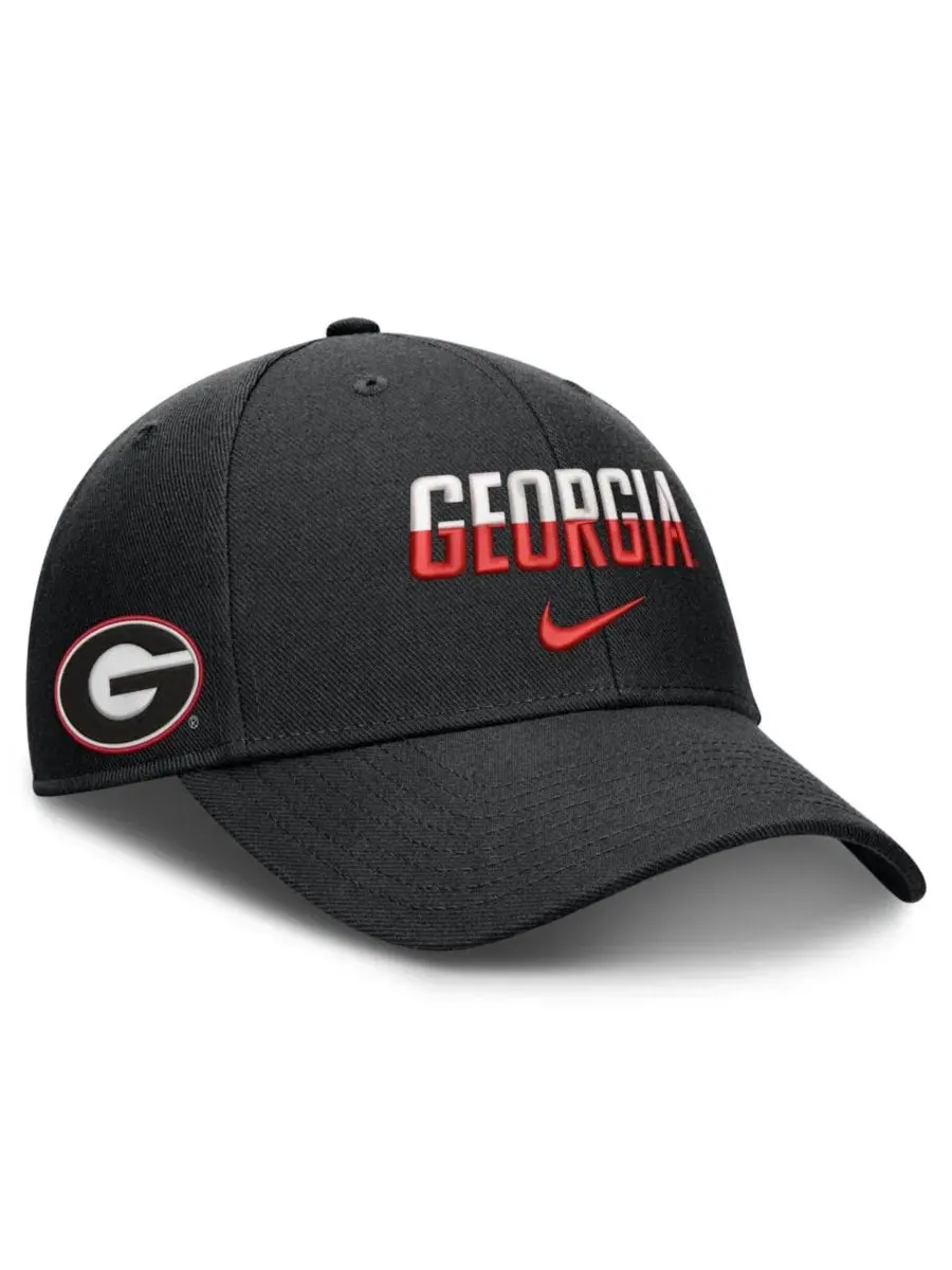 Кепка Nike Georgia Bulldogs 2026 On-Field Gameday Rise — изображение 3 из 4, черный