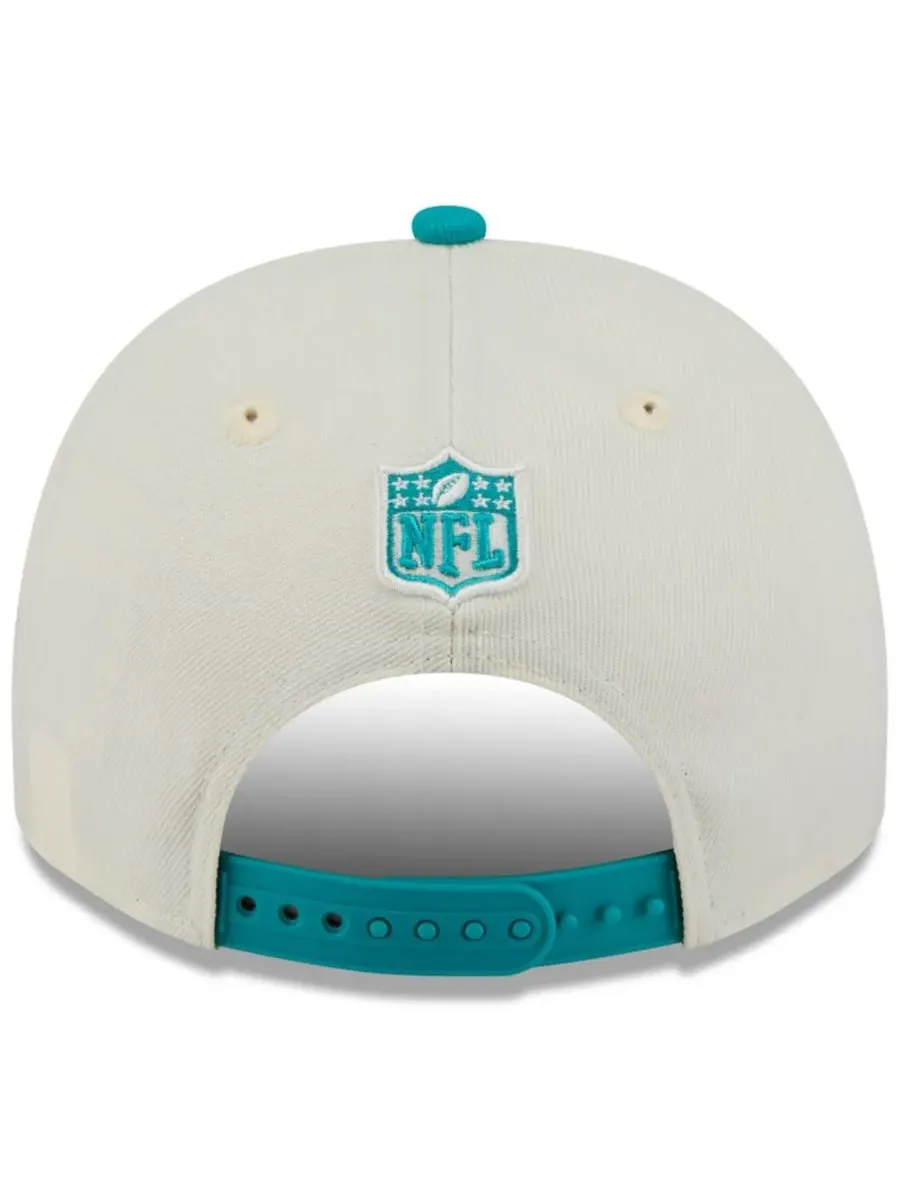 New Era Мужская кепка-бейсболка A-Frame 9FIFTY кремового/бирюзового цвета с символикой команды — изображение 3 из 5