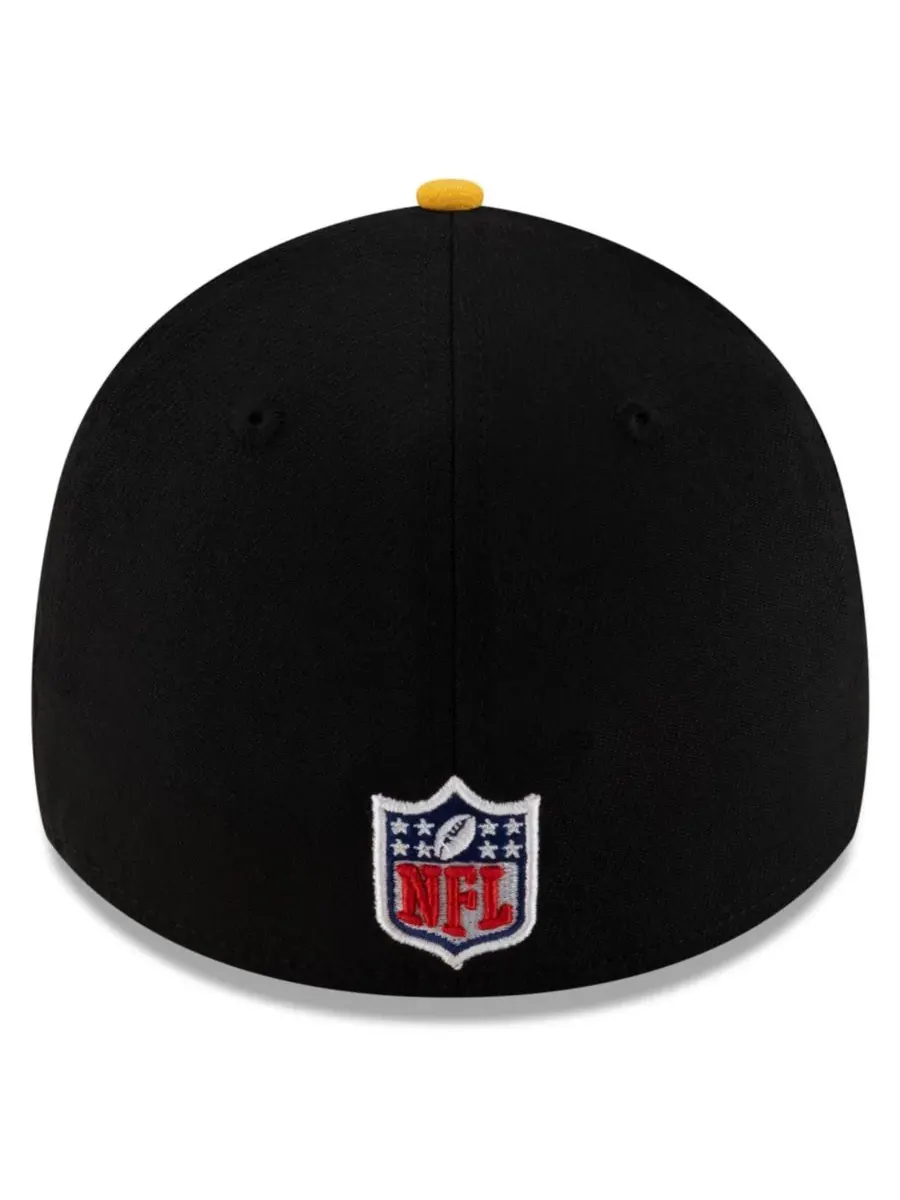 New Era Мужская черно-желтая кепка Pittsburgh Steelers 2025 NFL Draft 39THIRTY Flex Hat — изображение 3 из 5, черный желтый