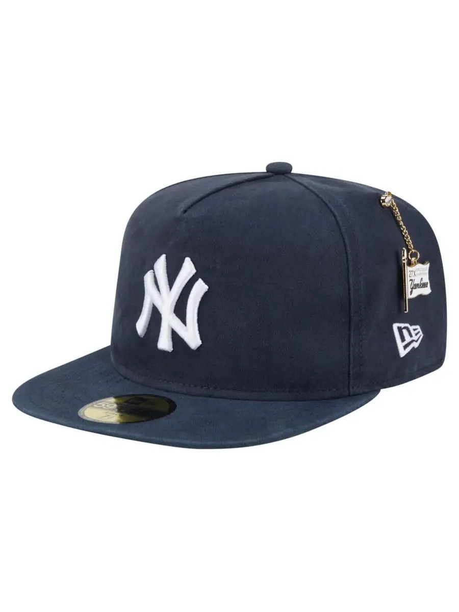 New Era Мужская темно-синяя бейсболка New York Yankees Championship Side Flag A-Frame 59FIFTY — изображение 1 из 4