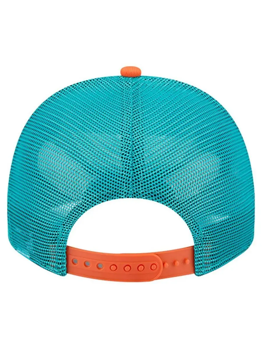 New Era Мужская кепка-тракер 9FIFTY с баннером Miami Dolphins кремового/бирюзового цвета и — изображение 3 из 4