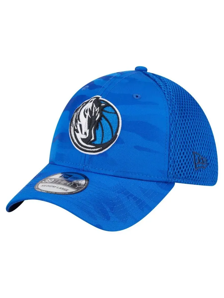 New Era Мужская синяя кепка Dallas Mavericks Subtle Camo 39THIRTY Flex — изображение 1 из 4, синий
