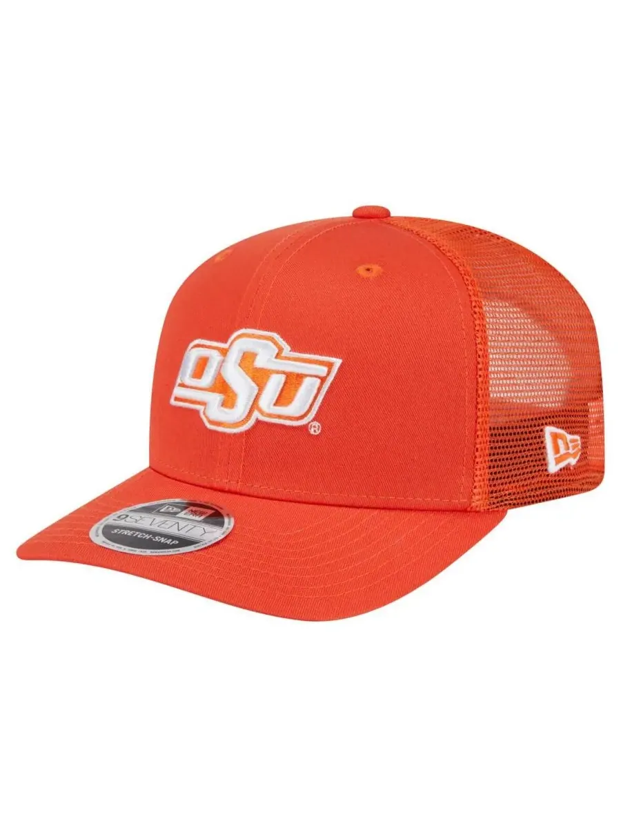 New Era Мужская оранжевая бейсболка Oklahoma State Cowboys Primary 9SEVENTY Trucker Stretch-Snap Hat — изображение 1 из 4