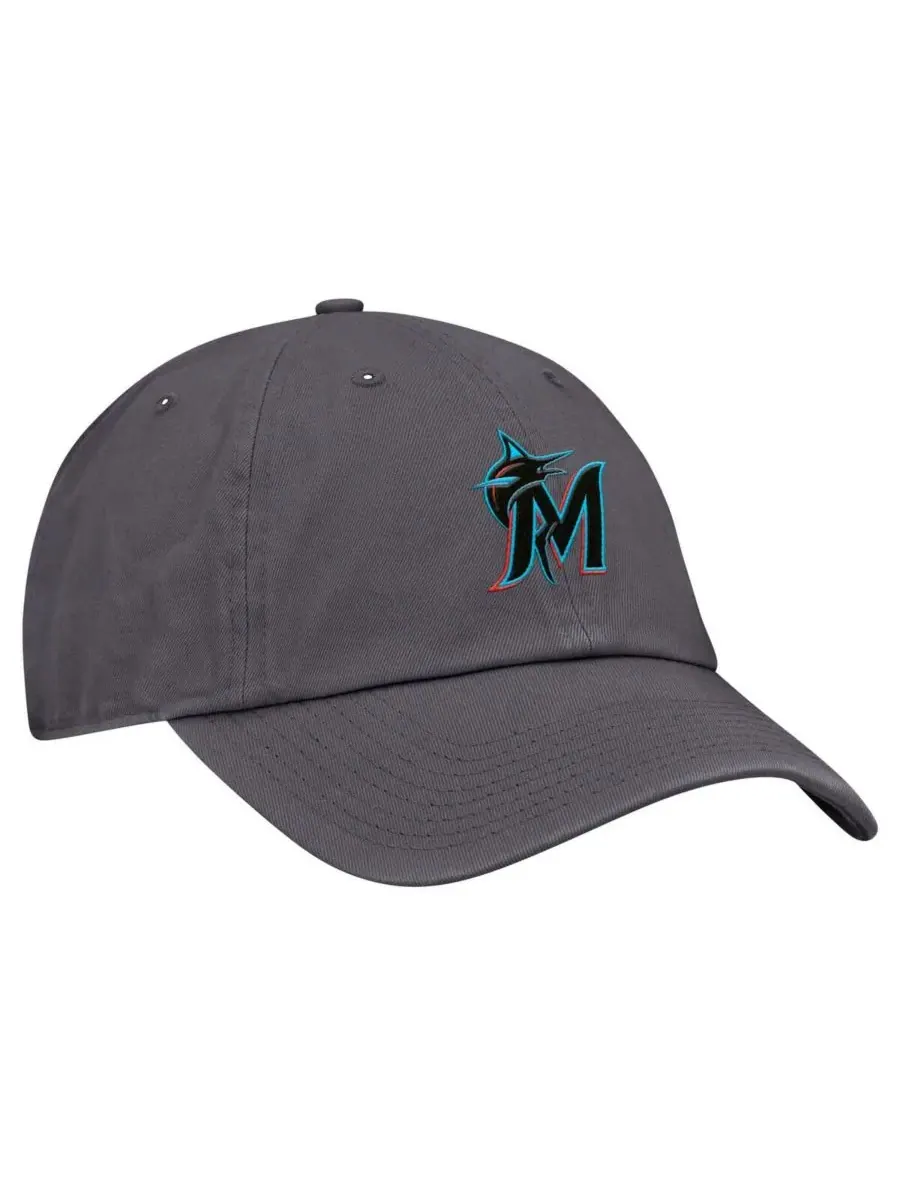 Nike Мужская серая регулируемая кепка Miami Marlins Club — изображение 4 из 4, серый