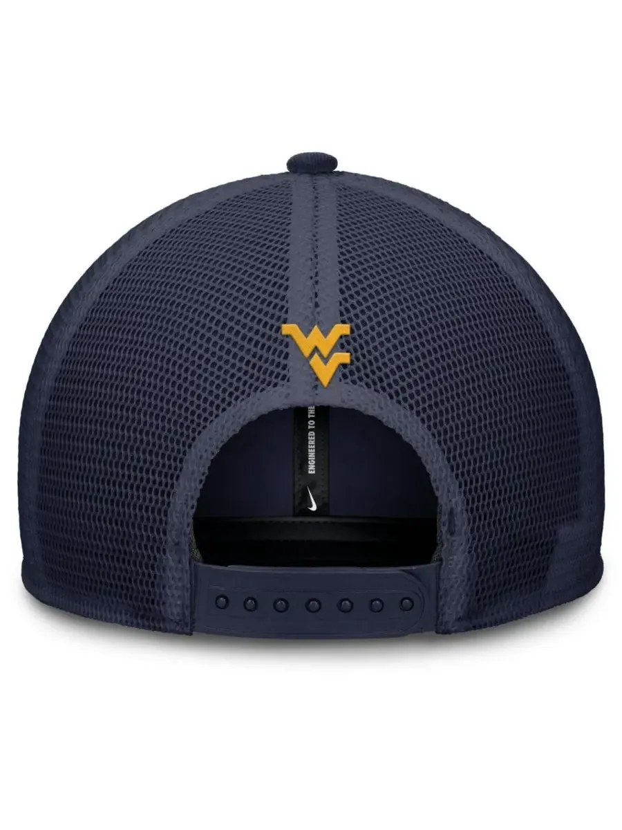 Nike Мужская темно-синяя регулируемая кепка West Virginia Mountaineers Rise — изображение 2 из 4, темно-синий