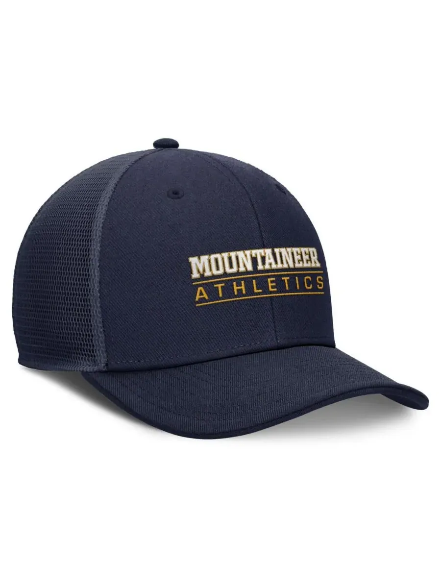Nike Мужская темно-синяя регулируемая кепка West Virginia Mountaineers Rise — изображение 3 из 4, темно-синий