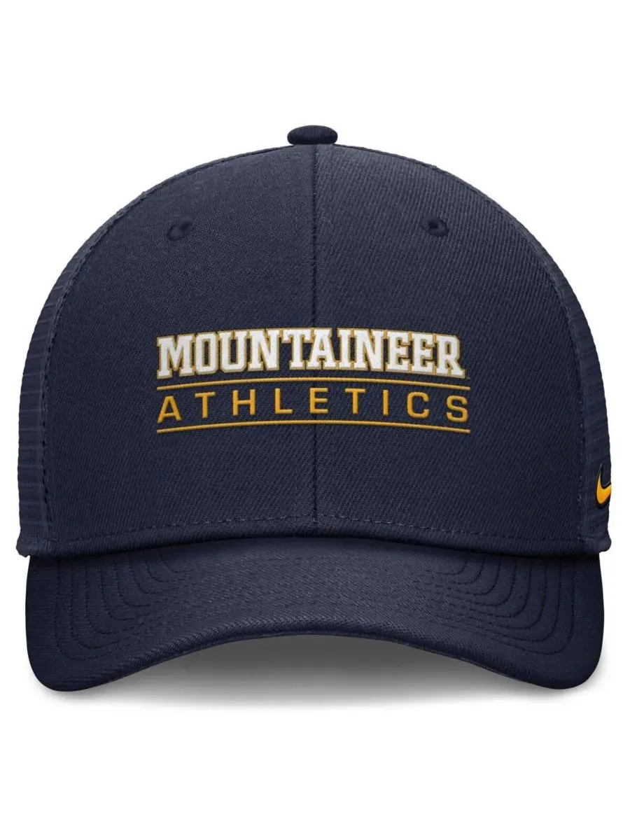 Nike Мужская темно-синяя регулируемая кепка West Virginia Mountaineers Rise — изображение 4 из 4, темно-синий