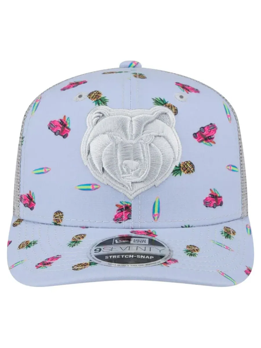 New Era Мужская светло-голубая/серая кепка Memphis Grizzlies Adventure Aloha Pattern 9SEVENTY с — изображение 2 из 4