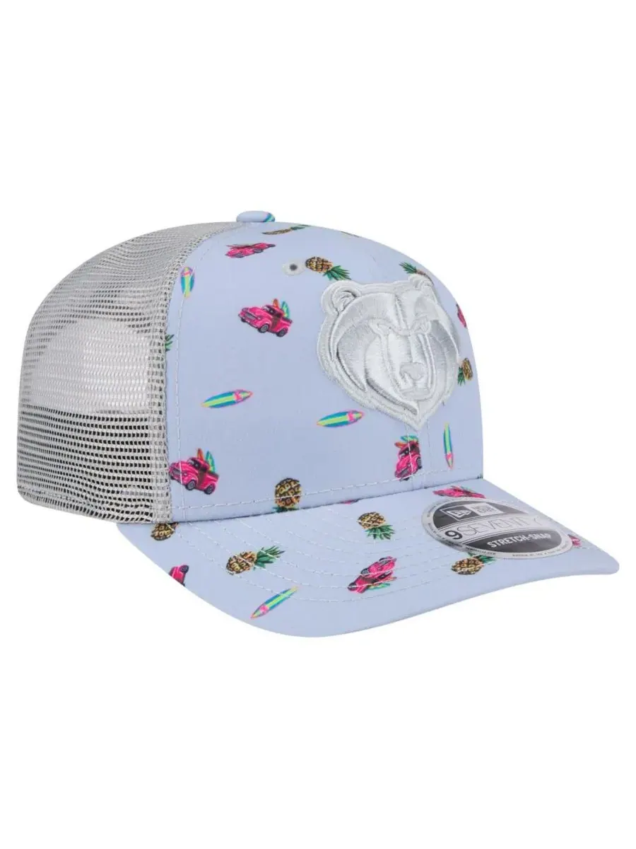 New Era Мужская светло-голубая/серая кепка Memphis Grizzlies Adventure Aloha Pattern 9SEVENTY с — изображение 3 из 4