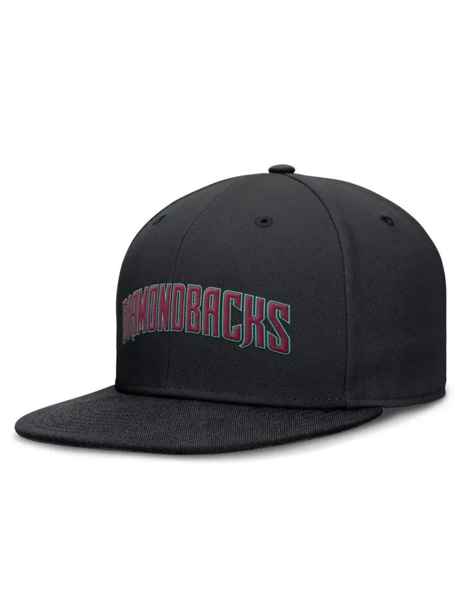 Nike Мужская черная бейсболка Arizona Diamondbacks True Performance Fitted Hat — изображение 1 из 4, черный