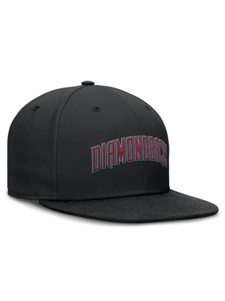Nike Мужская черная бейсболка Arizona Diamondbacks True Performance Fitted Hat — изображение 3 из 4, черный