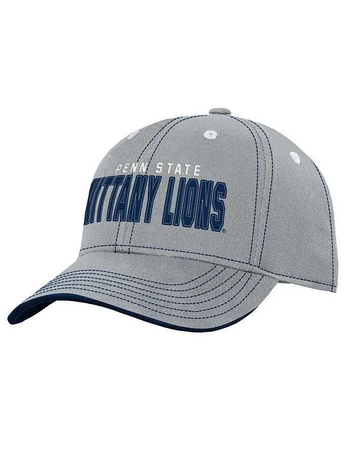 Серая регулируемая шапка с напуском для юношей и девочек Penn State Nittany Lions Old School — изображение 1 из 3, серый